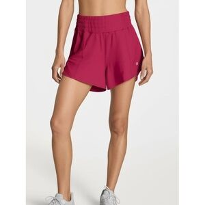 Lululemon Hotty Hot High-Rise Womens Shorts Size 4 Burgundy Ruched Running